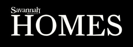 Logo with the words “Savannah Magazine HOMES” in white capital letters on a black background, evoking a sense of design sophistication and inspiration for custom window treatments and soft furnishings.